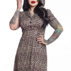 SOURPUSS LEOPARD ROSIE DRESS