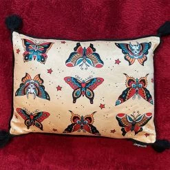 Shop Sourpuss SOURPUSS TATTOO BUTTERFLIES PILLOW