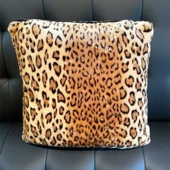 SOURPUSS VELVET LEOPARD SQUARE PILLOW