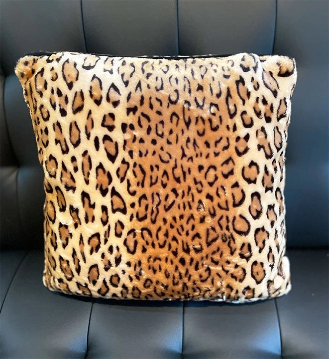 SOURPUSS VELVET LEOPARD SQUARE PILLOW 3 SOURPUSS VELVET LEOPARD SQUARE PILLOW