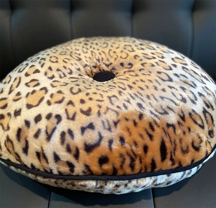 SOURPUSS VELVET LEOPARD ROUND PILLOW Haunted Homewares 5 SOURPUSS VELVET LEOPARD ROUND PILLOW Haunted Homewares
