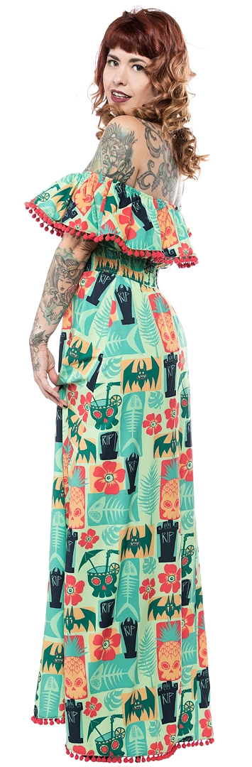 Ghouls Just Wanna Have Sun SOURPUSS KREEP A TIKI FIESTA MAXI DRESS 5 Ghouls Just Wanna Have Sun SOURPUSS KREEP A TIKI FIESTA MAXI DRESS