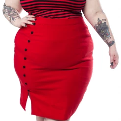 Shop Sour+Plus SOURPUSS STRIPED JOLLY ROGER CREW NECK TOP RED/BLK 11 Shop Sour+Plus SOURPUSS STRIPED JOLLY ROGER CREW NECK TOP RED/BLK