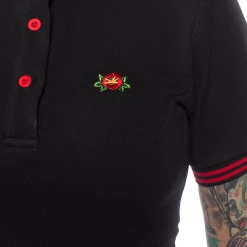 Shop Sour+Plus SOURPUSS RED ROSE POLO DRESS