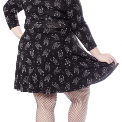 Shop Sour+Plus SOURPUSS SCORPION 3/4 SLEEVE SKATER DRESS