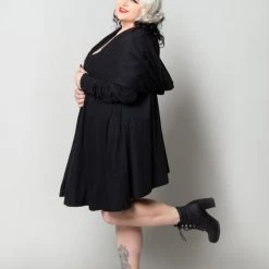 Shop Sour+Plus SOURPUSS HOODED CARDIGAN BLACK