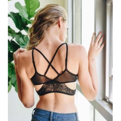 None NYX STRAPPY LACE BRALETTE BLACK
