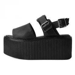 T.U.K. BLACK BRUSH-OFF STRATO SANDALS Footwear