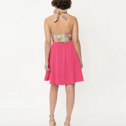 SMAK PARLOUR SWEET TALK FLARE SKIRT HOT PINK 10 SMAK PARLOUR SWEET TALK FLARE SKIRT HOT PINK