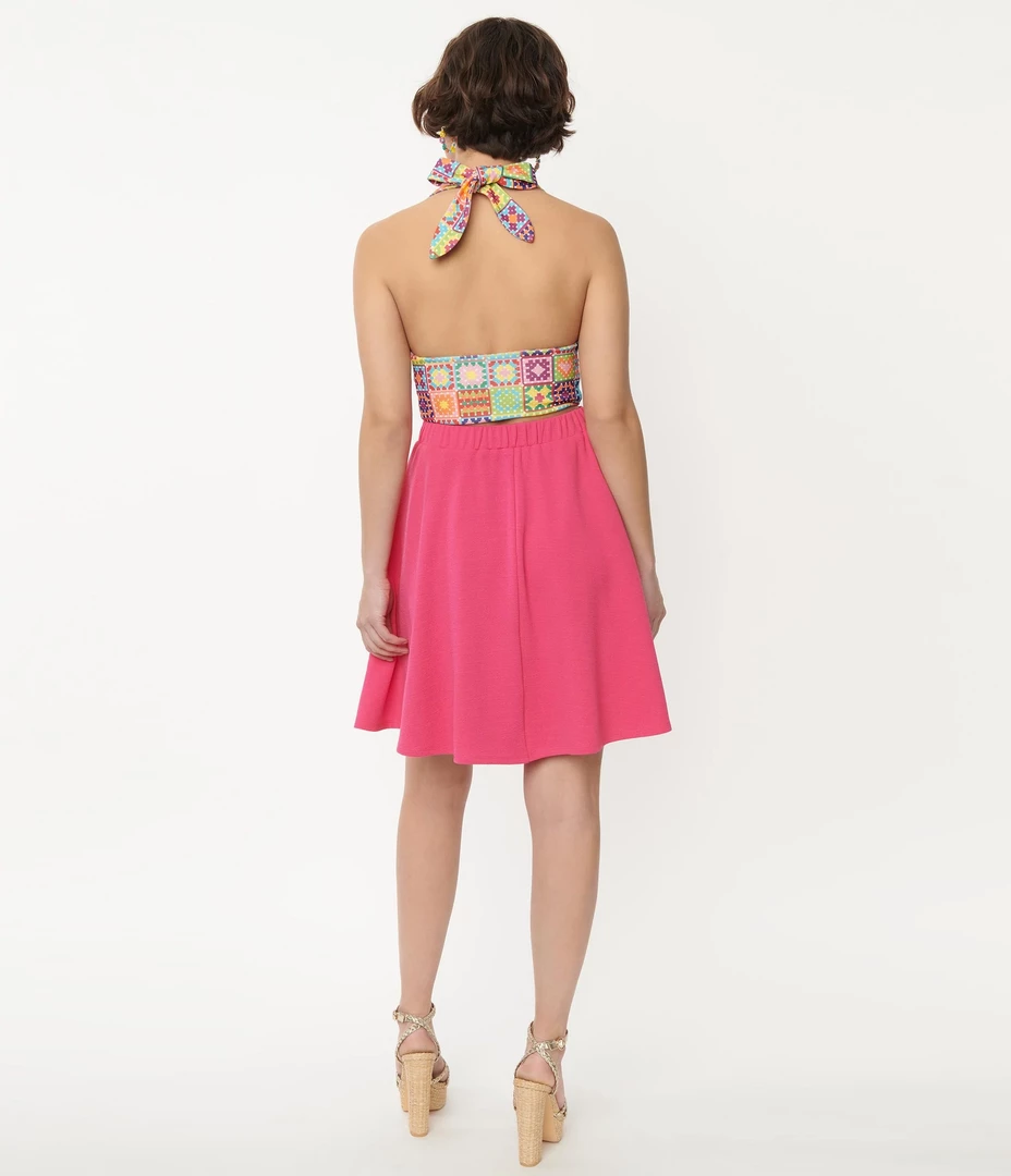 SMAK PARLOUR SWEET TALK FLARE SKIRT HOT PINK 5 SMAK PARLOUR SWEET TALK FLARE SKIRT HOT PINK