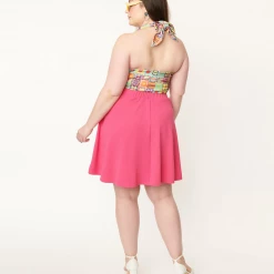 SMAK PARLOUR SWEET TALK FLARE SKIRT HOT PINK 13 SMAK PARLOUR SWEET TALK FLARE SKIRT HOT PINK