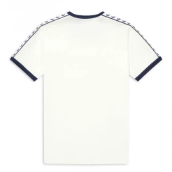 FRED PERRY TAPED RINGER T SHIRT SNOW WHITE 9 FRED PERRY TAPED RINGER T SHIRT SNOW WHITE