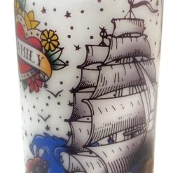 None Homewares TATTOO PILLAR CANDLE