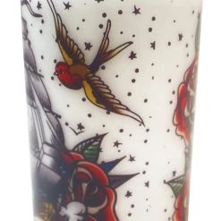 None Homewares TATTOO PILLAR CANDLE