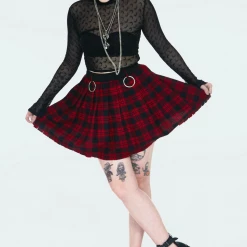 JAWBREAKER TEEN SPIRIT RED & BLACK PLAID SKIRT Apparel 10 JAWBREAKER TEEN SPIRIT RED & BLACK PLAID SKIRT Apparel