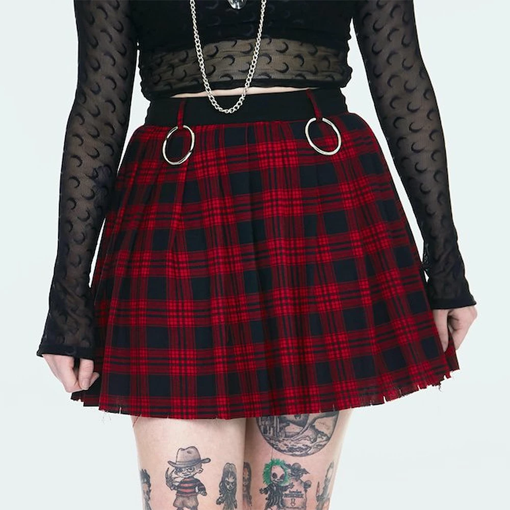 JAWBREAKER TEEN SPIRIT RED & BLACK PLAID SKIRT Apparel 3 JAWBREAKER TEEN SPIRIT RED & BLACK PLAID SKIRT Apparel