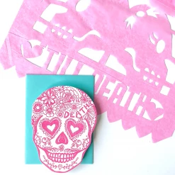 None BLACKBIRD LETTERPRESS TIL DEATH SUGAR SKULL GREETING CARD Lifestyle