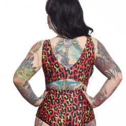 SOURPUSS LEOPARD MONOKINI HOT PINK