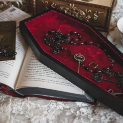 LIVELY GHOSTS VELVET COFFIN TRINKET TRAY RED What's New 7 LIVELY GHOSTS VELVET COFFIN TRINKET TRAY RED What's New