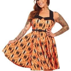 SOURPUSS DIAMONDS VERONICA DRESS ORANGE Shop Sour+Plus