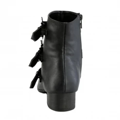 DEMONIA WARLOCK BAT BUCKLE POINTED TOE ANKLE BOOTS Footwear