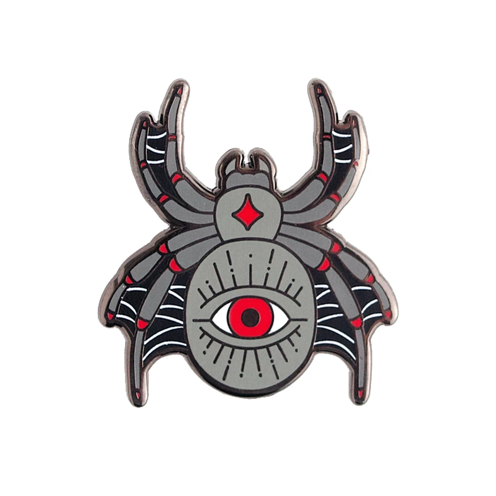 LUXCUPS CREATIVE WEB WEAVER ENAMEL PIN 3 LUXCUPS CREATIVE WEB WEAVER ENAMEL PIN