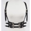 None WESTERN MULTI BUCKLE HARNESS BLACK/SLVR