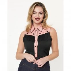 UNIQUE VINTAGE SLEEVELESS FRINGE WESTERN TOP Shop Sour+Plus