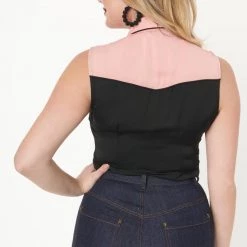 UNIQUE VINTAGE SLEEVELESS FRINGE WESTERN TOP Shop Sour+Plus