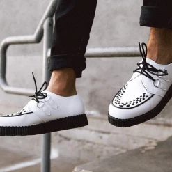 Footwear T.U.K. WHITE TUKSKIN VIVA II LOW CREEPERS