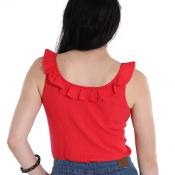 HELL BUNNY YOLANDA TOP RED Shop Sour+Plus