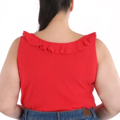 HELL BUNNY YOLANDA TOP RED Shop Sour+Plus