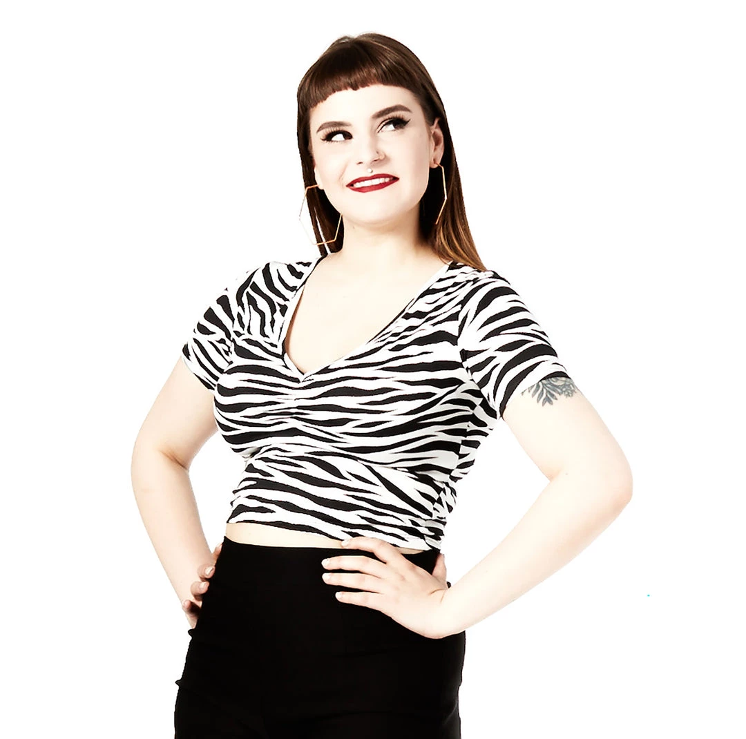 Shop Sour+Plus SOURPUSS ZEBRA SUZIE TOP WHITE 3 Shop Sour+Plus SOURPUSS ZEBRA SUZIE TOP WHITE